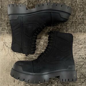 Black Balenci Strike Boots
